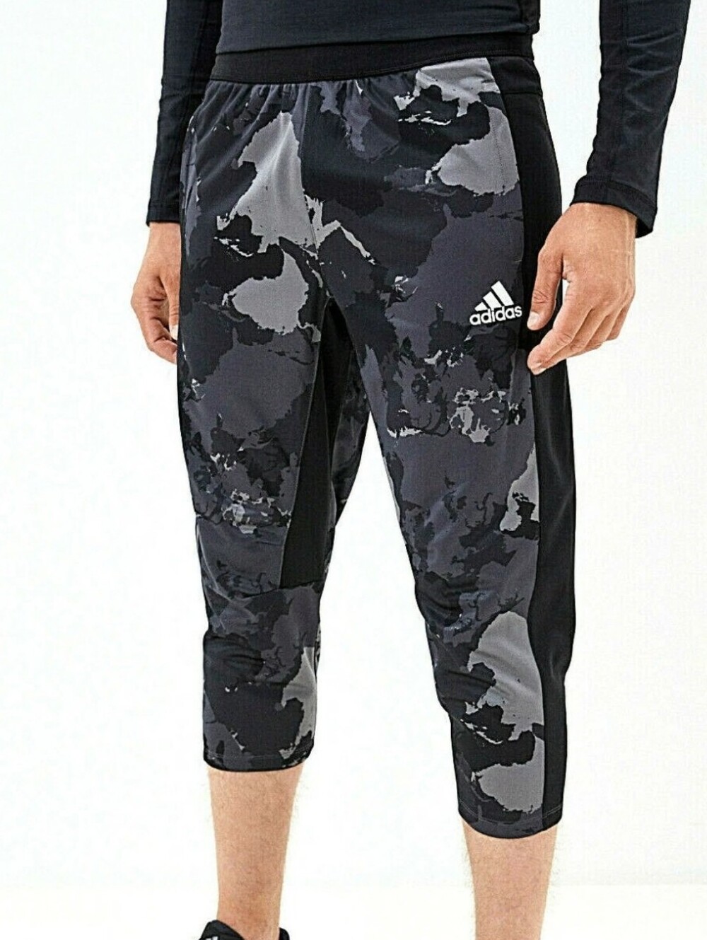 Adidas Mens Camo Trauning Jogger Sweat Pants Cropped Regular Fit Large
